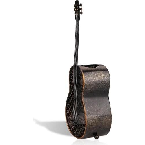 Vintage Metal Wine Cork Holder Iron Wrought Guitar Wine Stopper Display Stand Ornaments Bar Decor