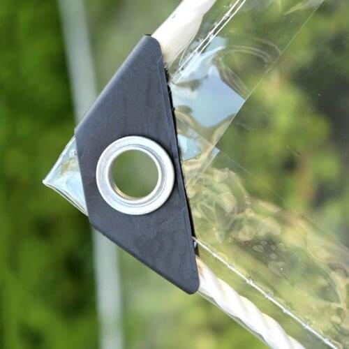 Waterproof PVC Transparent Tarpaulin Poly Clear Vinyl Tarp Cover 0.35mm Clear Awning Anti-Aging Insulation Soft Glass Tarpaulin