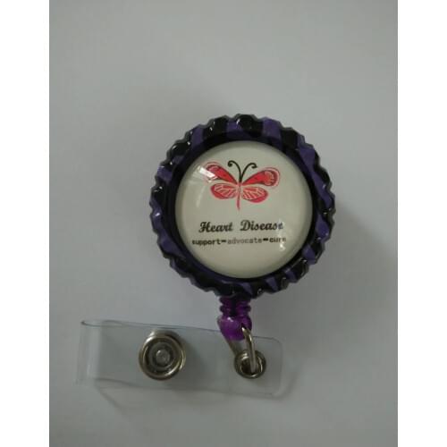 Heart Disease Retractable id bage reel 10pcs/lot