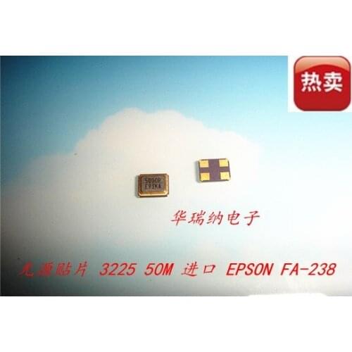 10pcs 100% orginal new FA-238 50M 50MHZ 50.000MHZ EPSON passive SMD crystal oscillator Crystal resonator