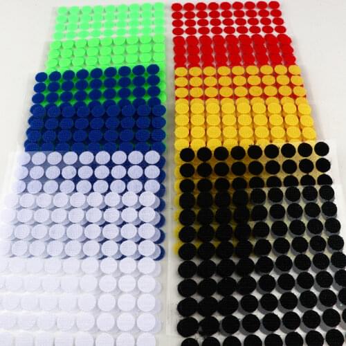 100 Pairs of Point Self-adhesive Fastener Tape 10/15/20/30mm Disc Velcros Glue Strong Glue Velcro Round Picture Hook and Loop