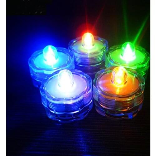 12x LED Submersible Wedding Floral Decoration Tea Vase Battery light Candles