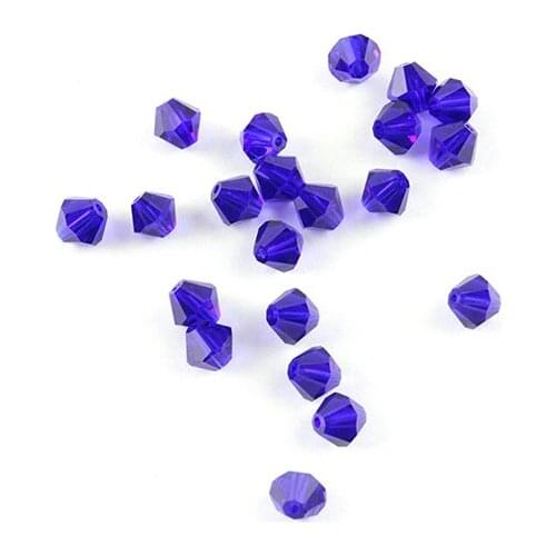 1440pcs Pujiang Glass Beads Manufacturer 3mm/4mm Dark Blue Color Bicone Crystal Beads for Jewelry