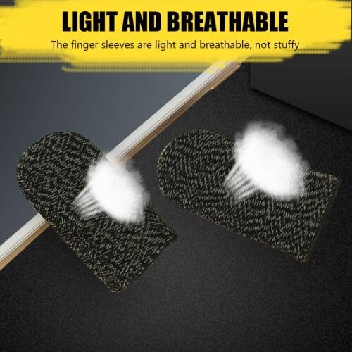 [18-Pin] 1 Pair Of Breathable Game Controller Sweat-Proof Game Finger Sleeve Non-Slip Thumb Sleeve Hand Game Artifact (G)