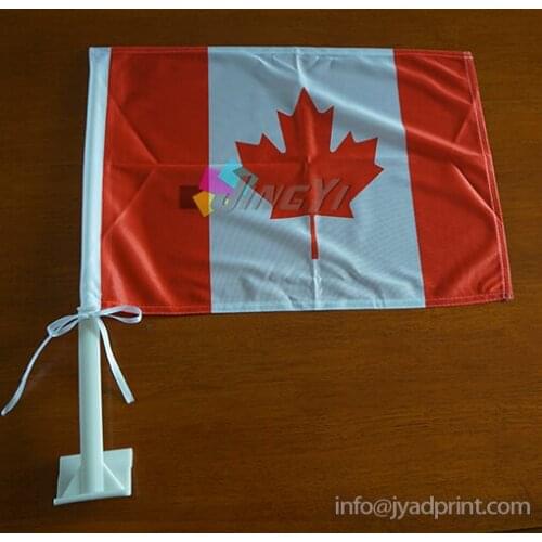 200pcs Custom Print Polyester Car Flag with free shipping to Canada