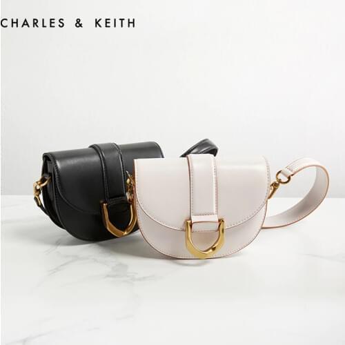 CHARLES＆KEITH New Arrival for Spring2021CK2-80781454Womens shoulder bag Fashion saddle bag with horseshoe buckle