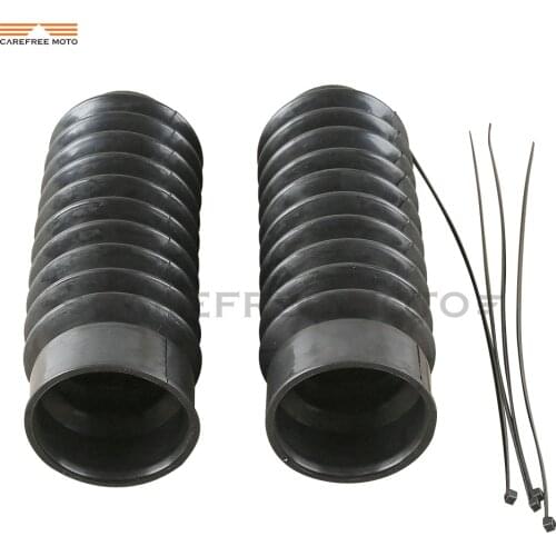 Black Rubber Motorcycle Long Fork Bobber Boots case for Harley Dyna Wide Glide FXDWG EFI FXDWGI With 49mm Forks Cruisers