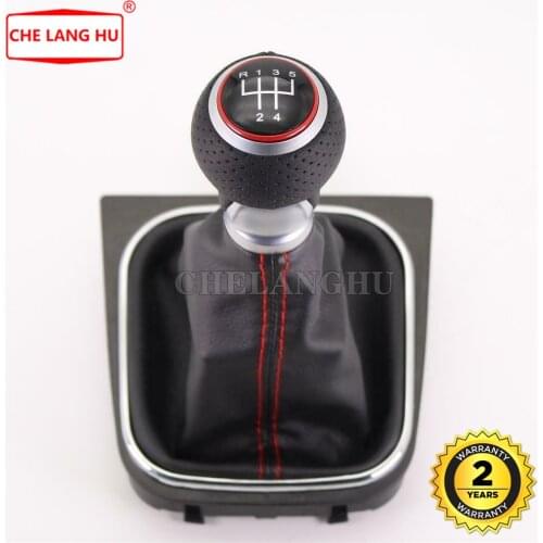 For VW Golf 6 A6 MK6 GTI GTD R20 2009 2010 2011 2012 2013 Car-styling car 5 speed Gear shift knob pu leather Boot