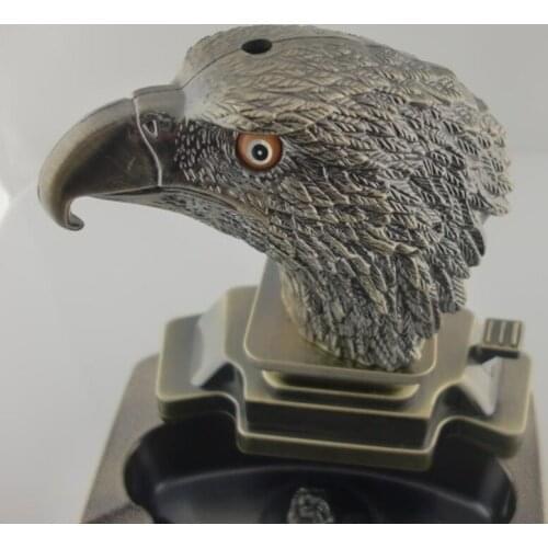 Eagle Head Model Lighter Ashtray Set Smoking Accessories for Weed Cool Lighter for Boy Briquets Et Accessoires Fumeurs Isqueiro