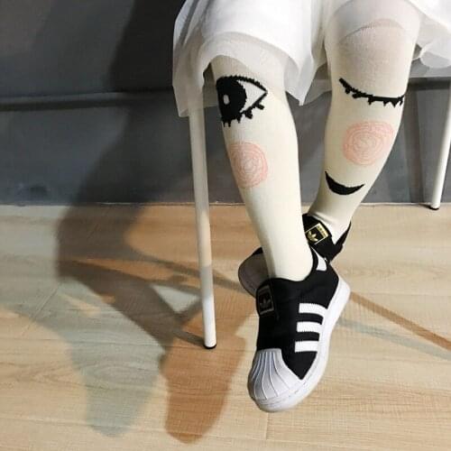 Newborn Baby Stockings Big Eyes Tights for Girls Cotton Cartoon Pantyhose Underpants Elastic Kids Tights Leg Warmers Children