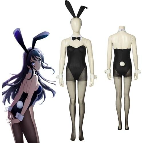 Cosplaydiy Anime Seishun Buta Yarou wa Bunny Girl Senpai no Yume wo Minai Cosplay Costume Mai Sakurajima Costume L320