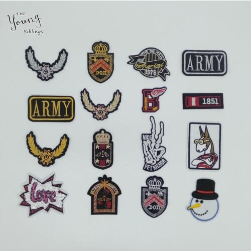 Cartoon Iron on patch Embroidery Sewing Applique Hot melt adhesive patch DIY Clothing Accessories Craft supplies Stickers Badges