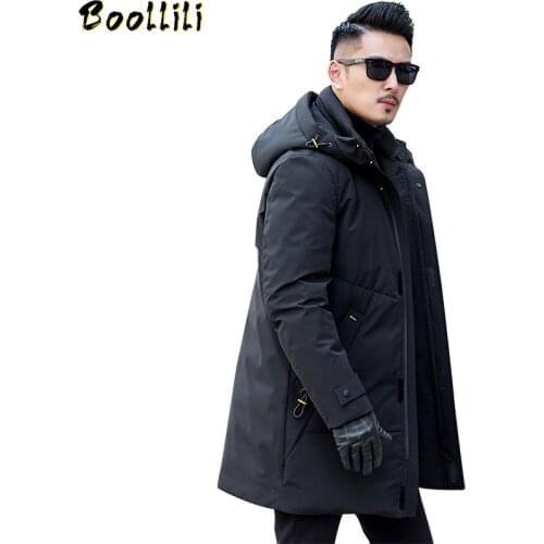 Boollili Duck Down Coat Winter Coat Men Hooded Casual Puffer Jacket Men Korean Warm Parka Doudoune Homme