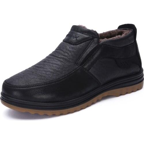 New Big size New Men Boots for Men Winter Snow Boots Warm Fur&Plush Lace Up High Top Fashion Men Shoes Sneakers Free Shipping