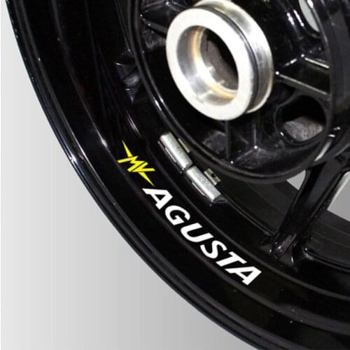 A set of 8pcs high quality Motorcycle Wheel Sticker Decal Reflective Rim Bike Motorcycle Suitable For AGUSTA MV AGUSTA