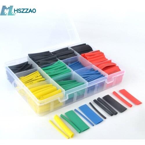 100/164/530/560 Pcs Heat Shrink Tubing Insulation Shrinkable Tube Ratio Wrap Wire Cable Sleeve Tubes Kit