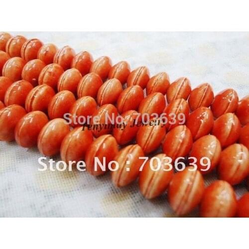 Wholesale 100pcs 12mm Oblate Shape Ceramic Beads For DIY Free Shipping (orange color)