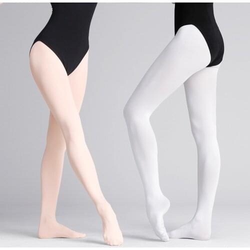 Wholesales 6 Pairs Girls Ballet Tights Women Footed Ballet Dance Pantyhose Nylon White Kids Children Dance Stockings
