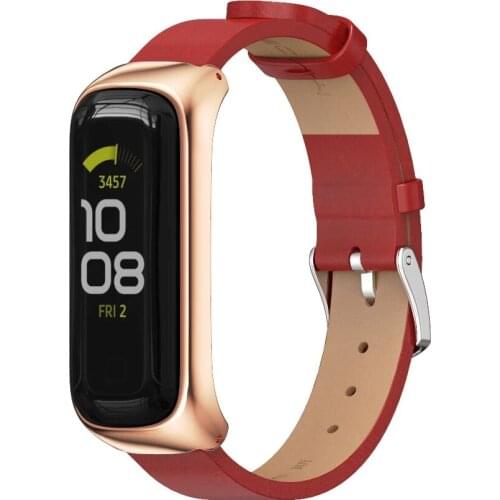 Watchbands Genuine Leather Watch Band Strap Samsung Galaxy Fit 2 SM-R220 Replacement Leather Watch Band for Galaxy Fit 2 Correa