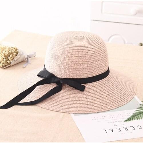 2017 New Spring Summer Visors Cap Foldable Wide Large Brim Sun Hat Beach Hats for Women Straw Hat Wholesale Chapeau