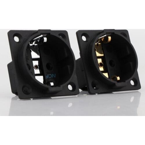 Piece FI-E30 Pure copper AC Power Connector socket,Schuko Installation Socket,Gold plated Schuko socket