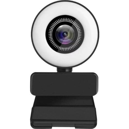 USB Web Noise Filter Camera Durable Without Any Blurs 1080P Webcam With Built In Adjustable Ring Light For PC Mac Laptop Desktop