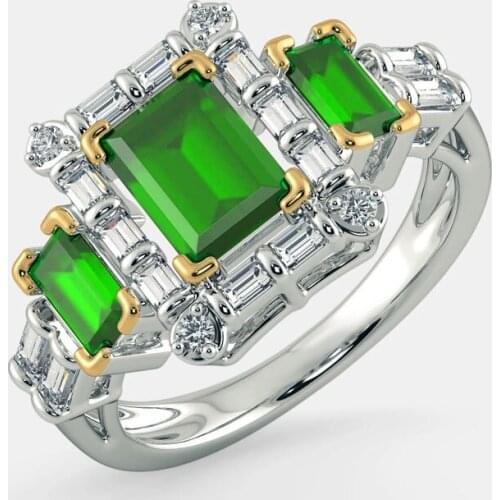 Vintage Square Rings S92 5 Silvery Fashion Female Europe America Jewelry Promise Wedding Womens Dainty Anniversary Gift