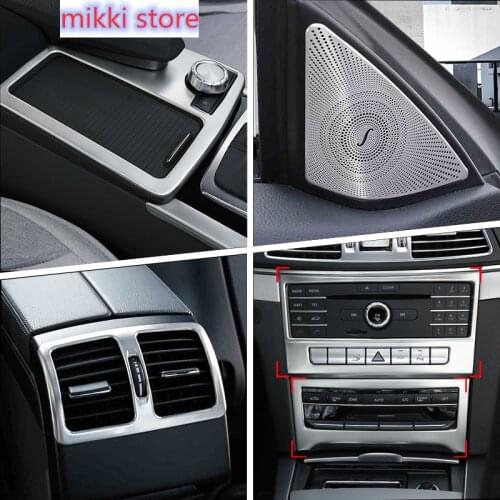 Car Inner Door Audio Speaker Gearshift Panel Door Armrest Cover Trim Sticker for Mercedes Benz E Class Coupe W207 C207 Accessory