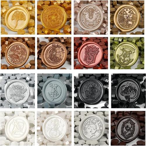 100pcs Retro Octagon Sealing Wax Beads Wax Seal Stamp Beaded Waxes for Wedding Vintage Decoration Craft Decor Card Making Tools