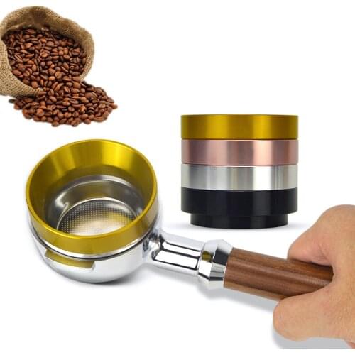 1PCs Coffee Dosing Ring Aluminum Coffee Distributor Handmade Coffee 51/53/58mm Espresso Dosing Funnel Ring Aluminum Coffeeware