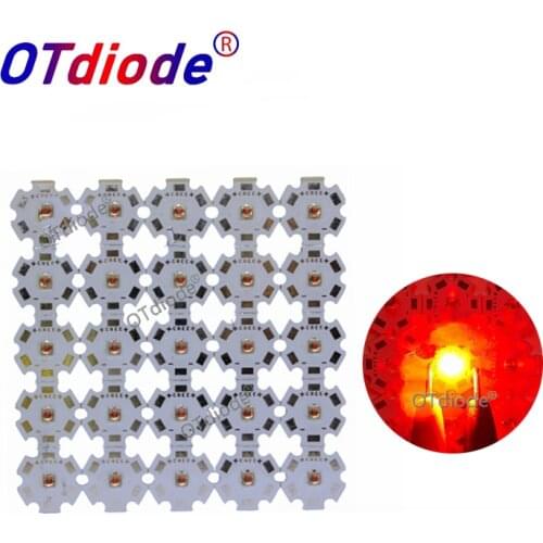 10PCS/lot 1W 3W 3535 SMD High Power Red 620nm LED diode Chip light emitter red 620NM to 625NM instead of CREE XPE XP-E led