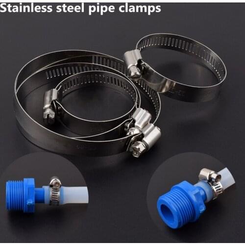 10 Pcs Stainless Steel Hose Clamp Adjustable High Qulity Fuel Line Pipe High Pressure Pipe Clamp Tube Fasterner Spring Clip