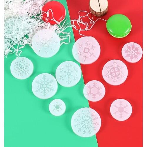 11Pcs/set Christmas Snowflake Silicone Molds Cake Decorating Tools XMAS DIY Fondant Chocolate Sugarcraft Candy Soap Mould
