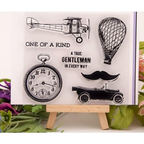2021 Clear Stamp Transparent For Scrapbooking DIY Perfume Beard High Heels Car Airplane Hot Air Balloon