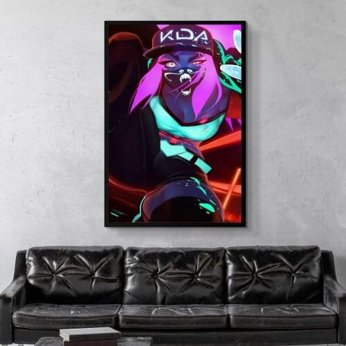Akali League Of Legends Neon Art Video Game Canvas Poster Home Wall Painting Decoration (No Frame)