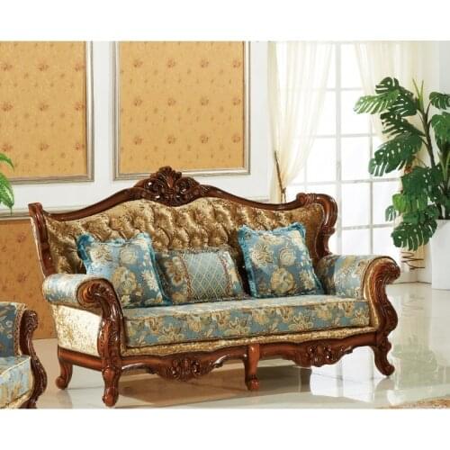 Antique furniture wooden legs sofa set and pictures of wooden sofa designs sofá de tela WA542