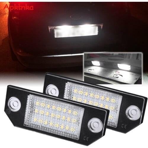Apktnka 2x LED Number License Plate Light Lamps Lighting Upgrade For Ford Focus 2 ST 225 C Max 2003 2004 2005 2006 2007 2008
