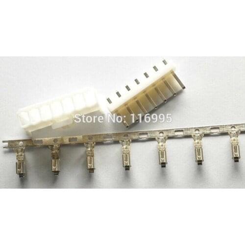 Free shipping 20sets VH 7P/8P/9P/10P/11Pin (plug straight+shell+terminal) VH3.96mm plug straight needle terminal
