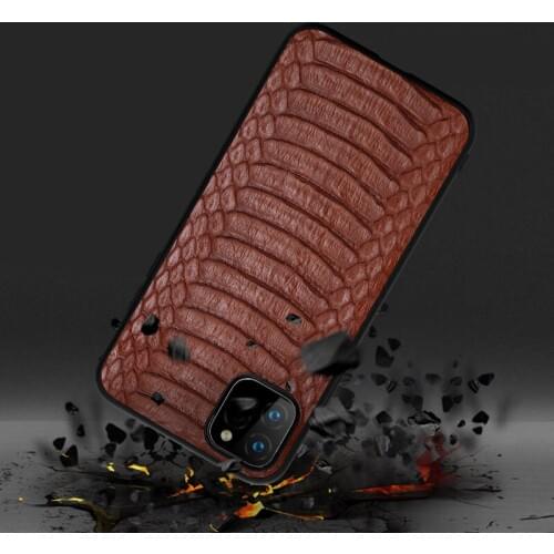 Genuine Python Leather Phone Case For Apple iPhone 11 11 Pro Max X XS Max XR 7 8 6 6s 7 Plus 8 plus 5 5S se Snakeskin Back Cover