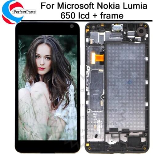 For 5.0" Microsoft Nokia Lumia 650 RM-1154 LCD Display Touch Screen Digitizer Sensor Assembly With Frame Replacement part