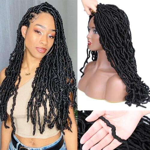 Full Star Bobbi Boss Nu Locs 18" 21 Roots Faux Locs Synthetic Hair Crotchet Braids hair extensions Black Ombre Brown Bug Blonde