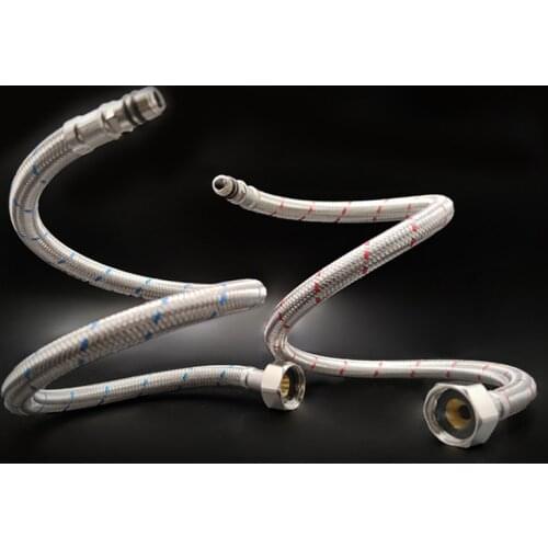 G1/2 G3/8 G9/16 60cm Stainless Steel Flexible Plumbing Pipes Hot Cold Mixer Faucet Water Supply Hoses Bathroom Replacement Hose