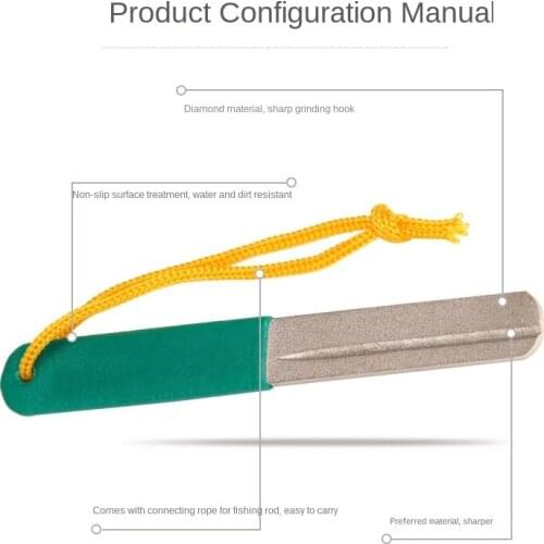 Hot Sale Fishing Hook Sharpener Pen Sharpener High Quality Outdoor Tool Diamond Pen shaped Knife Sharpener New Arrivals 1PC