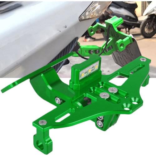 FOR KAWASAKI Ninja 300 EX300 Z300 NINJA Z250 2008 09-2020 Motorcycle Adjustable Angle License Number Plate Frame Holder Bracket