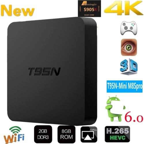 Mini T95M M8S Pro Android TV BOX1G/2G/ 8G Amlogic S905 Quad Core Cortex-A53 Android 6.0 Support HDMI 2.4GHZ Wifi Streaming Media