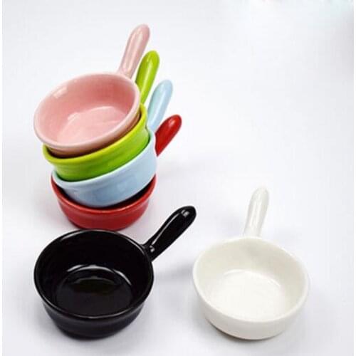Mini Dishes Cute Sauce Dish Solid Color Tableware Dinner Small Plate Bowl Porcelain Dinnerware Ceramic