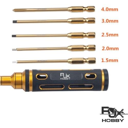 RJXHobby 5in1 Hex Screwdrivers Set 1.5 2.0 3.5 3.0 Phillips Screwdriver 4.0 for FPV RC Car Helicopter Quadcopter Drone Frame Kit