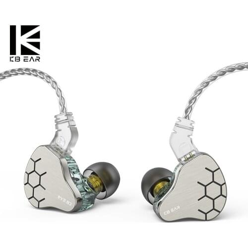 KBEAR Lark Hybrid 1DD+1BA Driver Unit In Ear Earphone Hifi sport music earbuds With 0.78mm pin with 4N Silver plated cable KS2