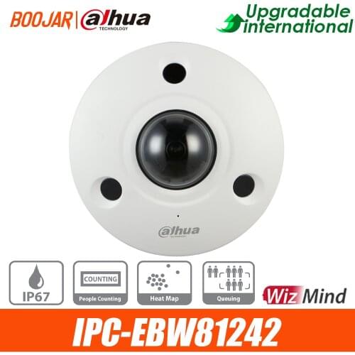 Dahua 12MP Panoramic Network IR Fisheye Camera IPC-EBW81242 People Counting Queue Management Heat Map