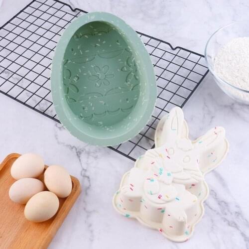 Easter Fondant Mold DIY Food Grade Silicone Dessert Fondant Cake Molds for Kitchen